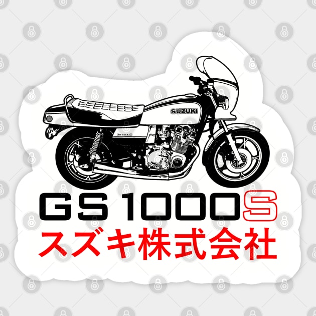 Suzuki GS 1000S Suzuki Motorcycles Sticker TeePublic